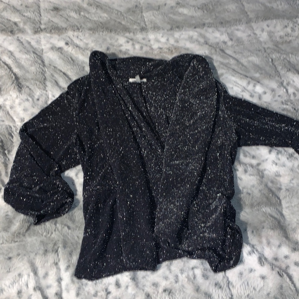 Black silver silver lined over coat